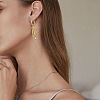 1 Pair Bowknot Brass Micro Pave Clear Cubic Zirconia Hoop Earrings for Women EJEW-SZ0002-04G-3