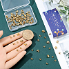120Pcs 3 Styles Brass Crimp Beads Covers KK-SC0007-34-3