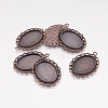 Zinc Alloy Pendant Settings for Cabochon & Rhinestone PALLOY-A15257-R-FF-2