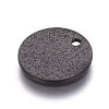 304 Stainless Steel Textured Pendants STAS-I098-01-15mm-B-2