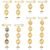 8Pcs 4 Style Iron Brooches JEWB-FH00044-1