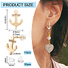 BENECREAT 10pcs Brass Cubic Zirconia Stud Earring Findings KK-BC0010-25-2