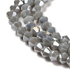 Opaque Solid Color Electroplate Glass Beads Strands GLAA-F029-P4mm-A14-3