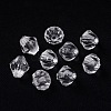Bicone Shaped Clear Transparent Acrylic Beads X-DBB3mm01-1