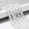 Electroplate Glass Bead Strands X-EGLA-R040-10mm-15-1