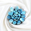 Flower Synthetic Turquoise Chips Ornaments PW-WG8C1CC-03-1