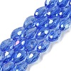 Transparent Electroplate Glass Beads Strands EGLA-N013-T6mm-B10-1