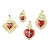 Brass Micro Pave Cubic Zirconia Pendants KK-I379-03G-B-1