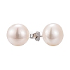 Valentine Presents for Her 925 Sterling Silver Ball Stud Earrings EJEW-D029-9mm-2-5
