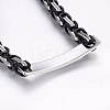 201 Stainless Steel ID Bracelets BJEW-F331-08BP-7