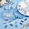 72Pcs 9 Colors Zinc Alloy Rhinestone Connector Charms FIND-GA0007-93-4