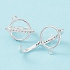 Rack Plating Brass Pave Clear Cubic Zirconia Bead Cage Pendants KK-G464-10S-3