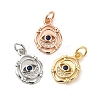 Brass Cubic Zirconia Pendants KK-K349-15-1