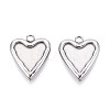 304 Stainless Steel Pendant Cabochon Settings For Enamel STAS-Q525-15P-1