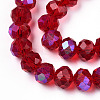 Electroplate Glass Beads Strands EGLA-A034-T2mm-L20-3