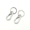 Alloy Push Gate Snap Keychain Clasp Findings KEYC-WH0018-09P-1