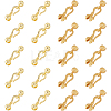 Brass S-Hook Clasps KK-HS0002-04G-1
