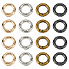 24Pcs 4 Colors Alloy Spring Gate Rings FIND-HS0001-26A-1