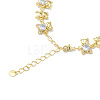 Clear Cubic Zirconia Bear Link Chain Bracelet BJEW-H586-02G-4