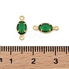 Brass K9 Glass Connector Charms KK-K295-01G-05-3