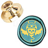 Wax Seal Brass Stamp Head AJEW-WH0130-703-1
