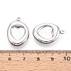304 Stainless Steel Pendant Cabochon Settings STAS-T075-24P-3