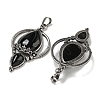 Natural Obsidian Pendants G-F766-04AS-05-2