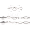 304 Stainless Steel Crown Link Chains CHS-F015-01P-2