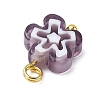 Handmade Millefiori Glass Charms PALLOY-JF04572-01-5
