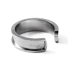 304 Stainless Steel Grooved Cuff Ring Settings RJEW-WH0009-01B-2