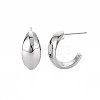 304 Stainless Steel Chunky C-shape Stud Earrings EJEW-N016-029P-3