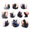 20Pcs Moonlit Cat Waterproof PET Self-Adhesive Decorative Stickers DIY-M053-04A-2