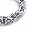 Tarnish Resistant 304 Stainless Steel Rope Chain Bracelets BJEW-L673-003-P-2