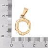 304 Stainless Steel Pendants STAS-F235-01G-O-3