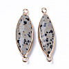 Natural Dalmatian Jasper Links Connectors G-R472-02E-2