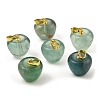 Natural Green Fluorite Teacher Apple Charms G-Z022-02E-G-1