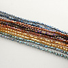 Electroplate Glass Bead Strands EGLA-R094-3mm-M2-1