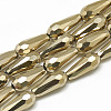 Electroplate Glass Beads Strands X-EGLA-Q099-D02-1