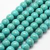 Synthetic Howlite Bead Strand G-P228-04-8mm-1