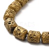 Electroplated Natural Lava Rock Beads Strands G-G984-16B-3