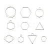 10Pcs Alloy Open Back Bezel Pendants and Links PALLOY-YWC0002-01S-1