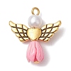 Resin Imitation Pearl Pendants PALLOY-JF02565-09-1