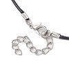 Transparent Electroplate Glass Pendant Necklaces NJEW-MZ00040-02-5