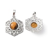 Natural & Synthetic Mixed Gemstone Pendants G-P498-02P-3