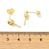 Brass Micro Pave Cubic Zirconia Studs Earrings Findings EJEW-H128-02G-3