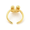 Brass Letter Open Cuff Rings for Women RJEW-G313-01U-G-3