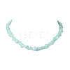 Dyed Natural White Jade Chip Beaded Necklaces NJEW-JN05508-3