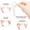   100Pcs 5 Style Transparent Acrylic Linking Rings PACR-PH0001-03-5
