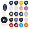 320Pcs 20 Colors 4-Hole Resin Buttons BUTT-TA0001-29D-4