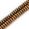 Electroplated Natural Lava Rock Beads Strands G-A256-E01-01F-1